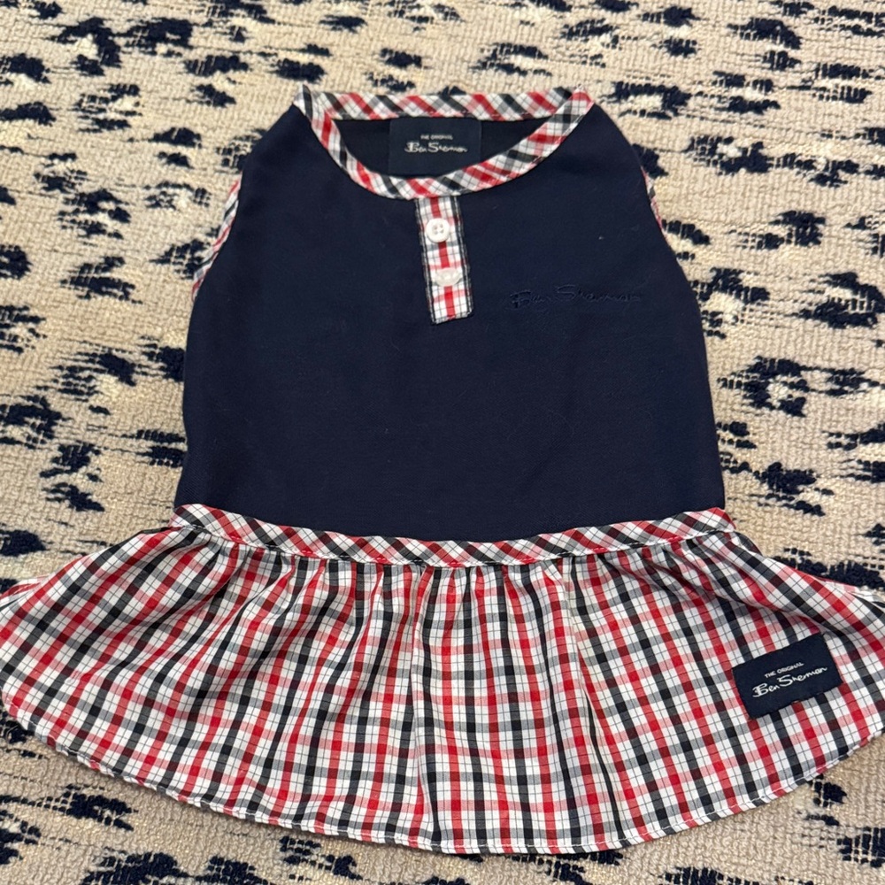 Pet Navy and Red Plaid Dress